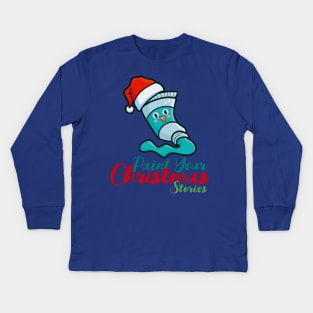 Paint your christmas stories Kids Long Sleeve T-Shirt